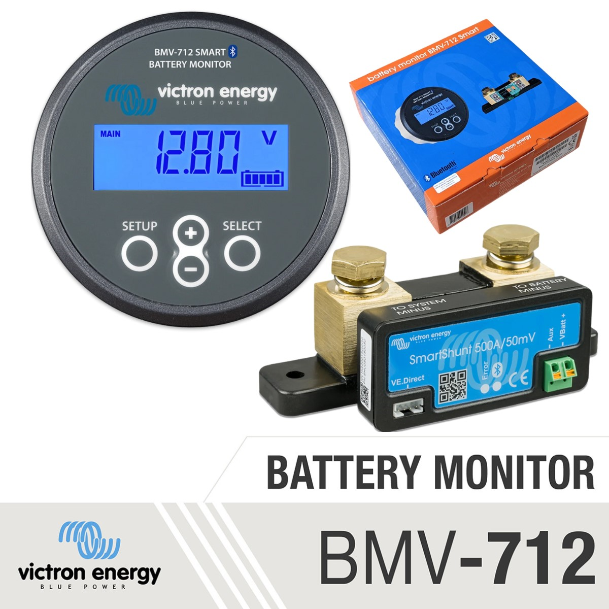 Victron BMV-712 Smart Bluetooth Battery Monitor – Black (BAM030712200R)  with FREE SHIPPING Australia