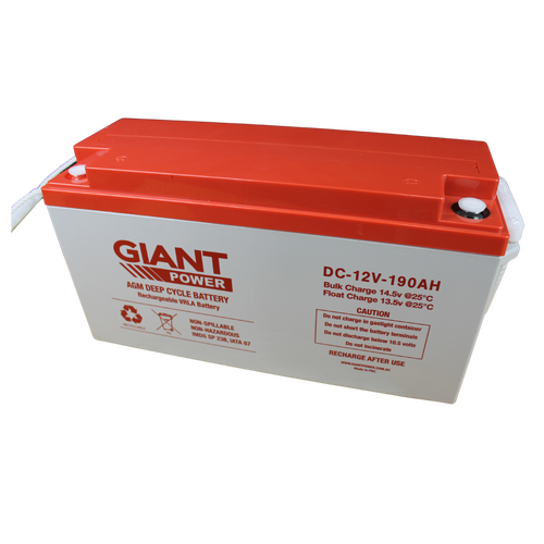 Giant Power 190AH 12V AGM Deep Cycle Battery