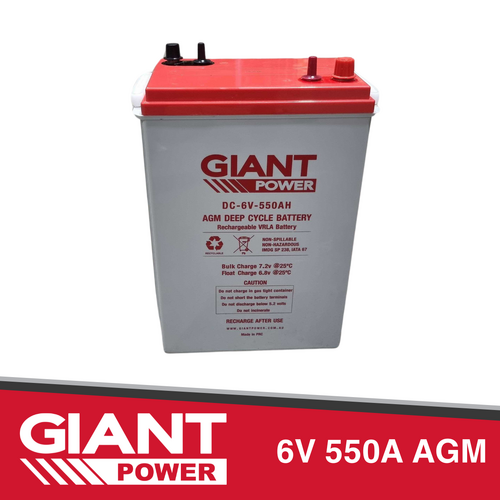 Giant Power 550AH 6V AGM Deep Cycle Battery